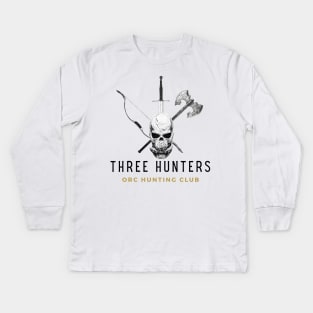 Three Hunters - Orc Hunting Club - Fantasy - Funny Kids Long Sleeve T-Shirt